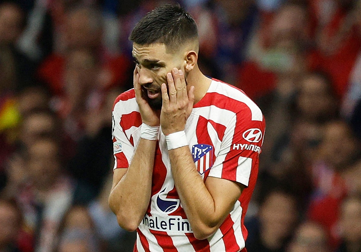 Carraco, en un partido de esta temporada con el Atlético de Madrid