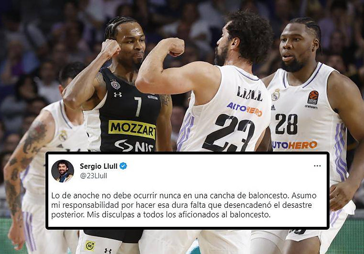 Sergio Llull se encara con el escolta del Partizan, Kevin Punter