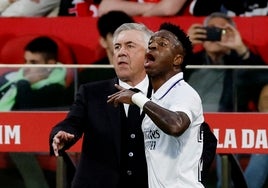 Ancelotti, enfadado por Vinicius: «El mediocentro más 'feo' de la liga no tiene diez amarillas»