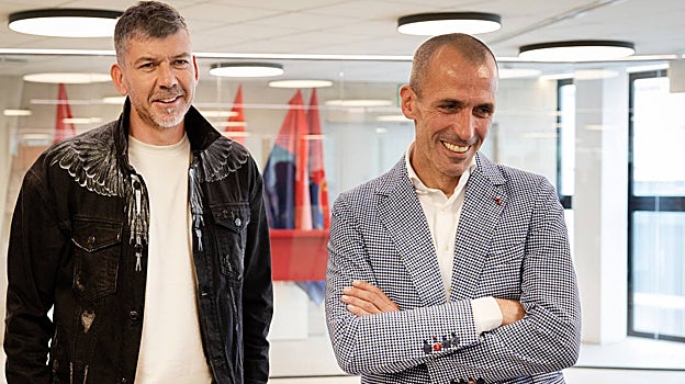 Puñal, junto a Pablo García, exfutbolista de osasuna, en un acto reciente