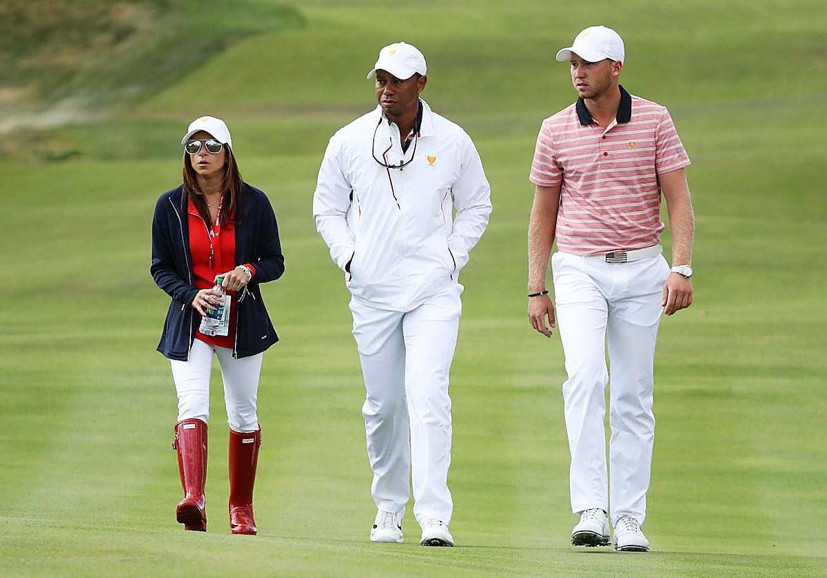 Erica Herman y Tiger Woods, en una foto de 2017
