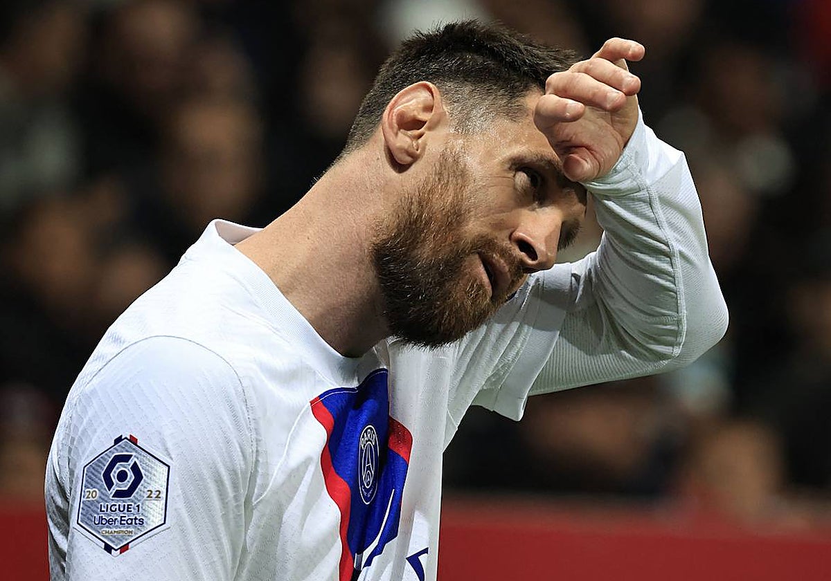 Messi, en un partido con el PSG