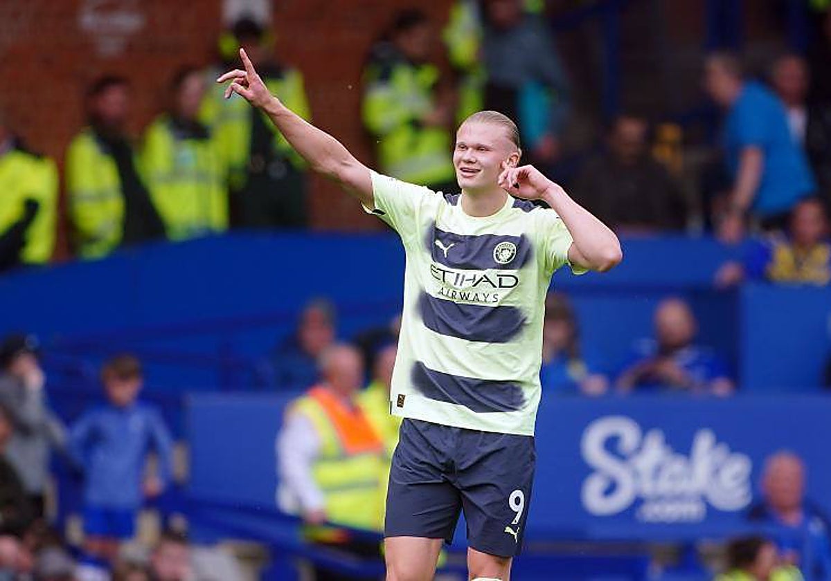 Haaland, autor de un gol este fin de semana ante el Everton