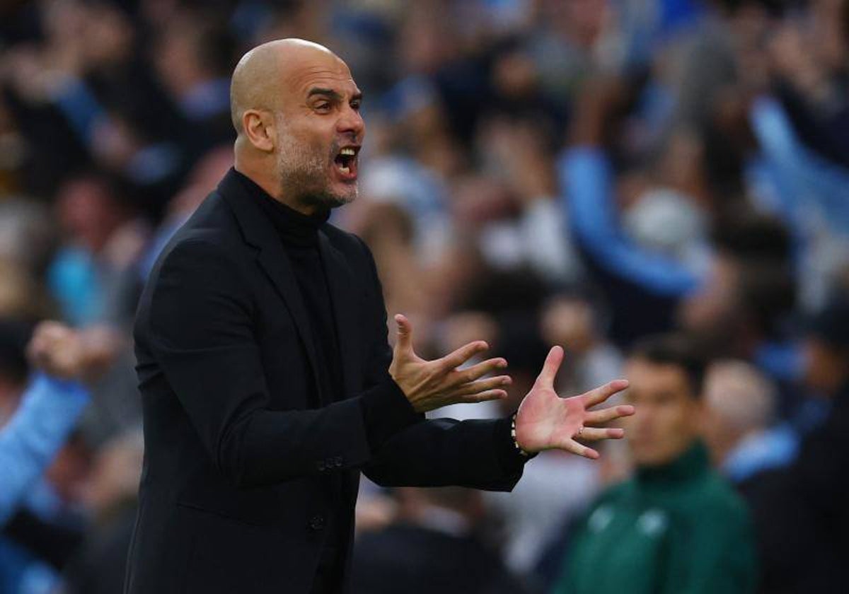 Guardiola, en su gran noche en el Ethiad Stadium