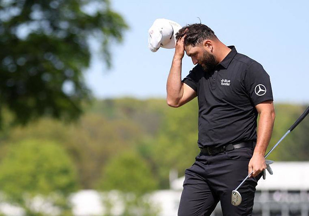Jon Rahm se desespera en la primera jornada del PGA Championship