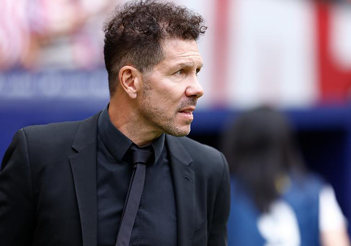 Cholo Simeone, durante el partido ante Osasuna en el Civitas Metropolitano