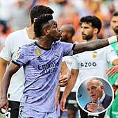 Los dardos de Vinicius contra Tebas tras los insultos en Mestalla: «El racismo es normal en LaLiga»