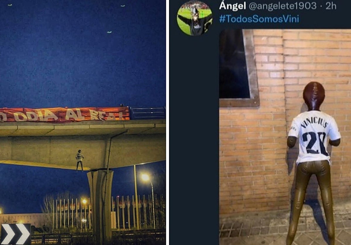 La foto compartida y luego borrada del muñeco colgado en Valdebebas