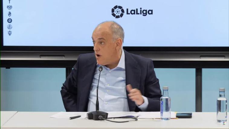 Tebas saca pecho por perseguir los insultos en los estadios: "Tuve que llevar escolta durante mucho tiempo"