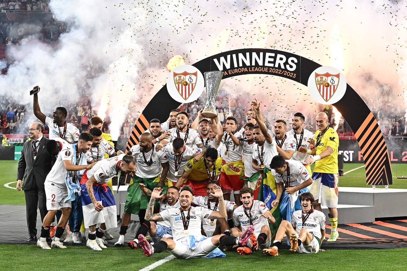 El Sevilla F.C. celebra su séptima Europa League en Budapest