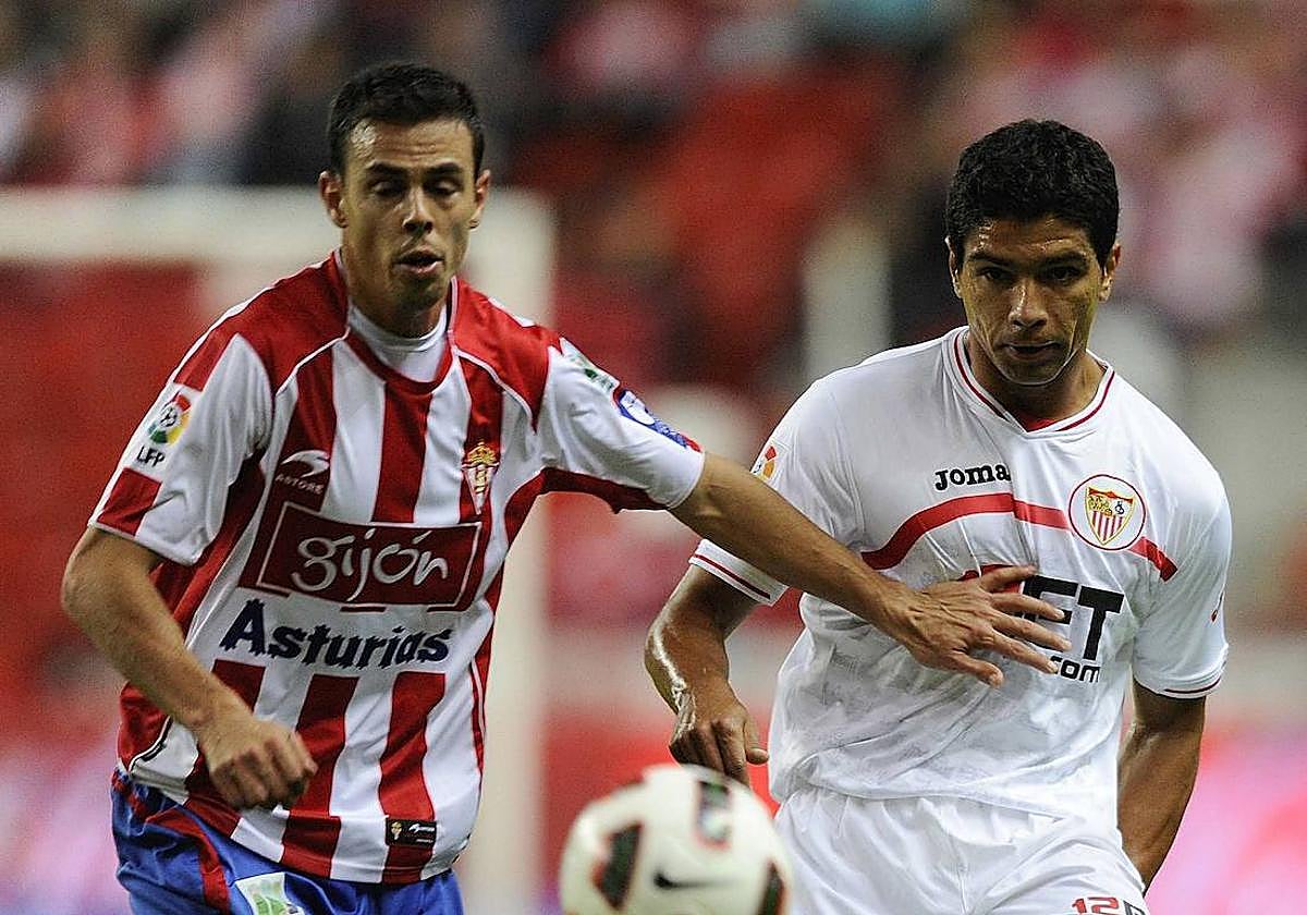 Carmelo González, en su etapa de deportista en el equipo Sporting en Girón