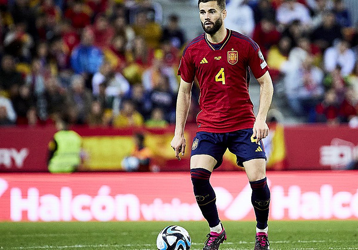 Nacho Fernández, durante el España-Noruega en marzo
