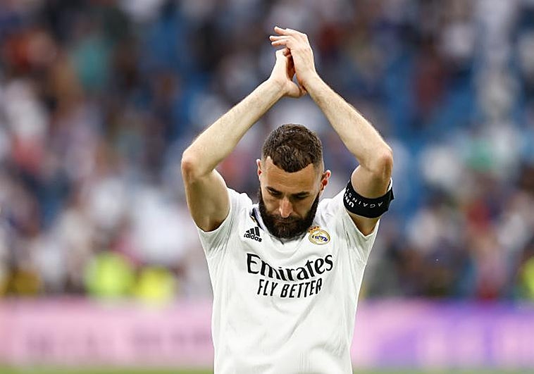 Karim Benzema durante el último partido del madridista, disputado el domingo ante el Athletic