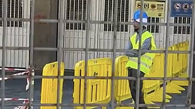 Vigilantes de las inexistentes obras del Camp Nou