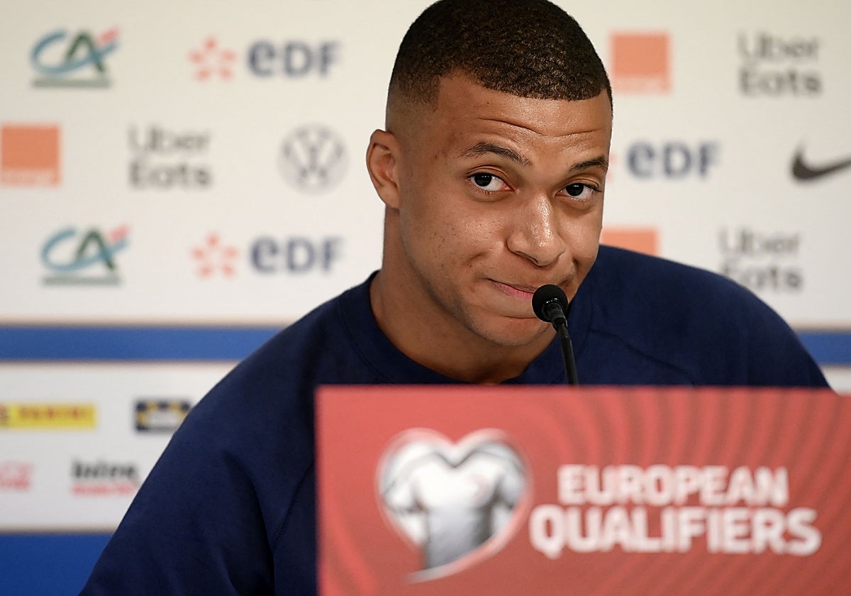 Mbappé, en su comparecencia ante los medios