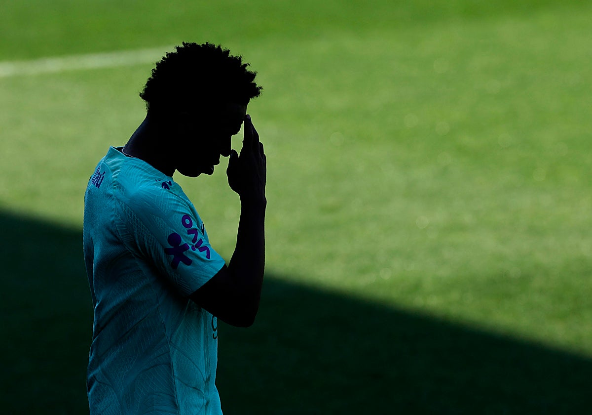 Vinicius, en la ciudad Dani Jarque, donde se entrena estos días Brasil