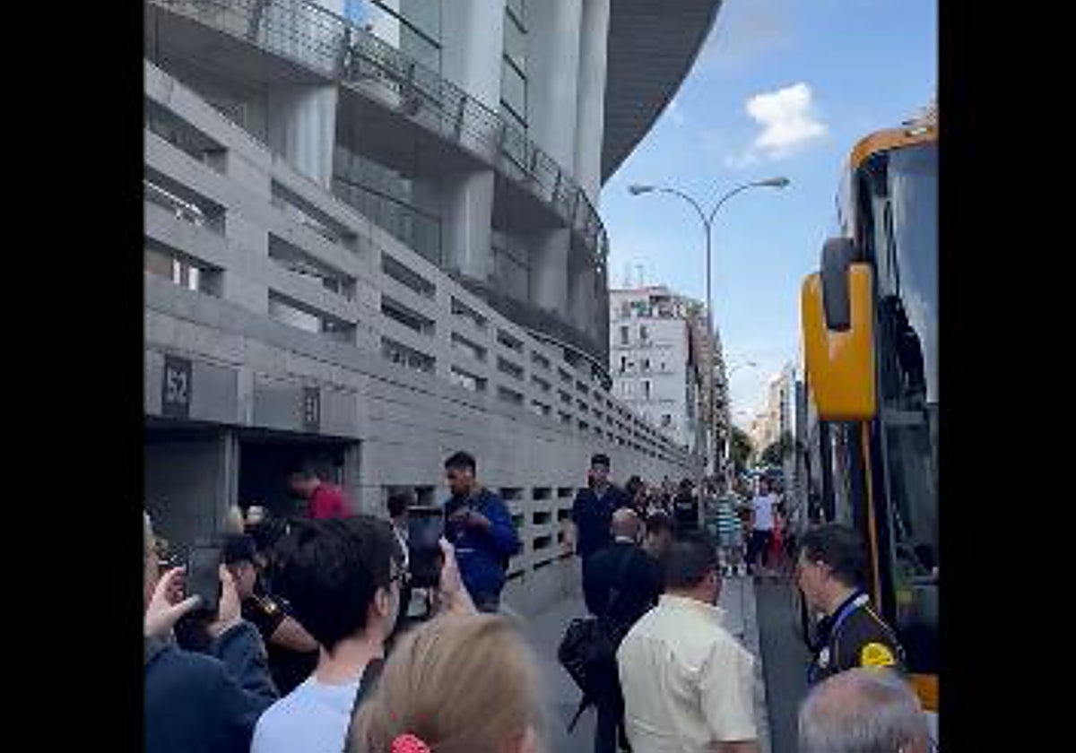 Llegada del Barça al WiZink Center