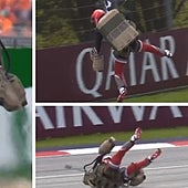 Aparatoso accidente con un jet pack en los prolegómenos del GP de Austria
