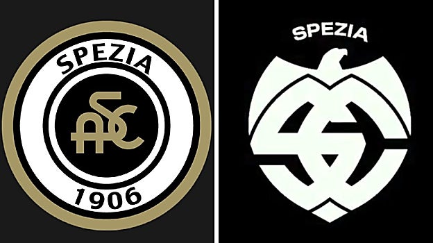 El escudo antiguo (izda) y el nuevo (dcha)