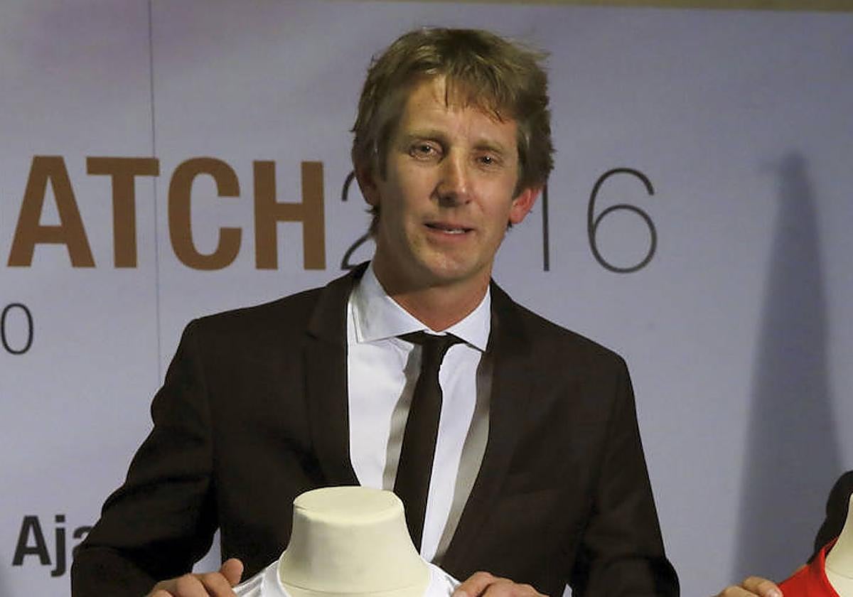 Van der Sar, durante un acto del Ajax