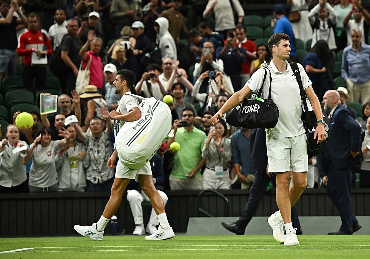 Djokovic y Hurkacz salen tras el segundo set