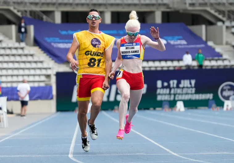 Bergés, durante los Mundiales de Atletismo