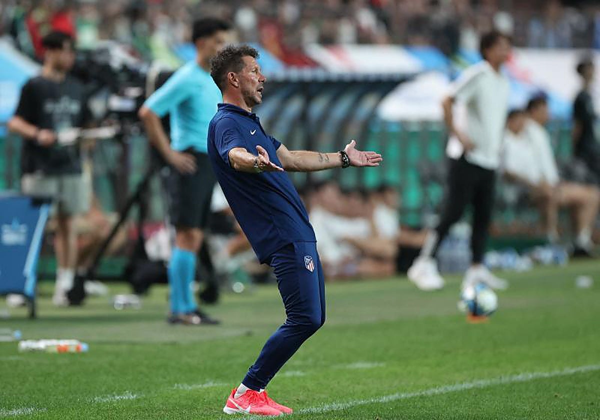 Simeone en la derrota de pretemporada