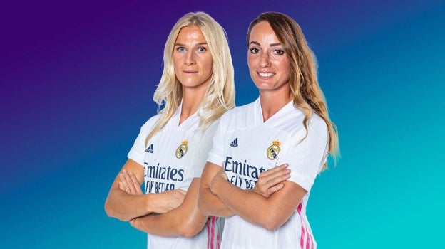 Jakobsson y Asllani, con la camiseta del Madrid