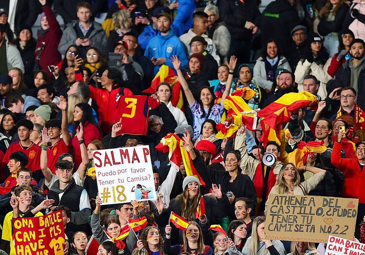 Aficionados españoles presentes en la semifinal