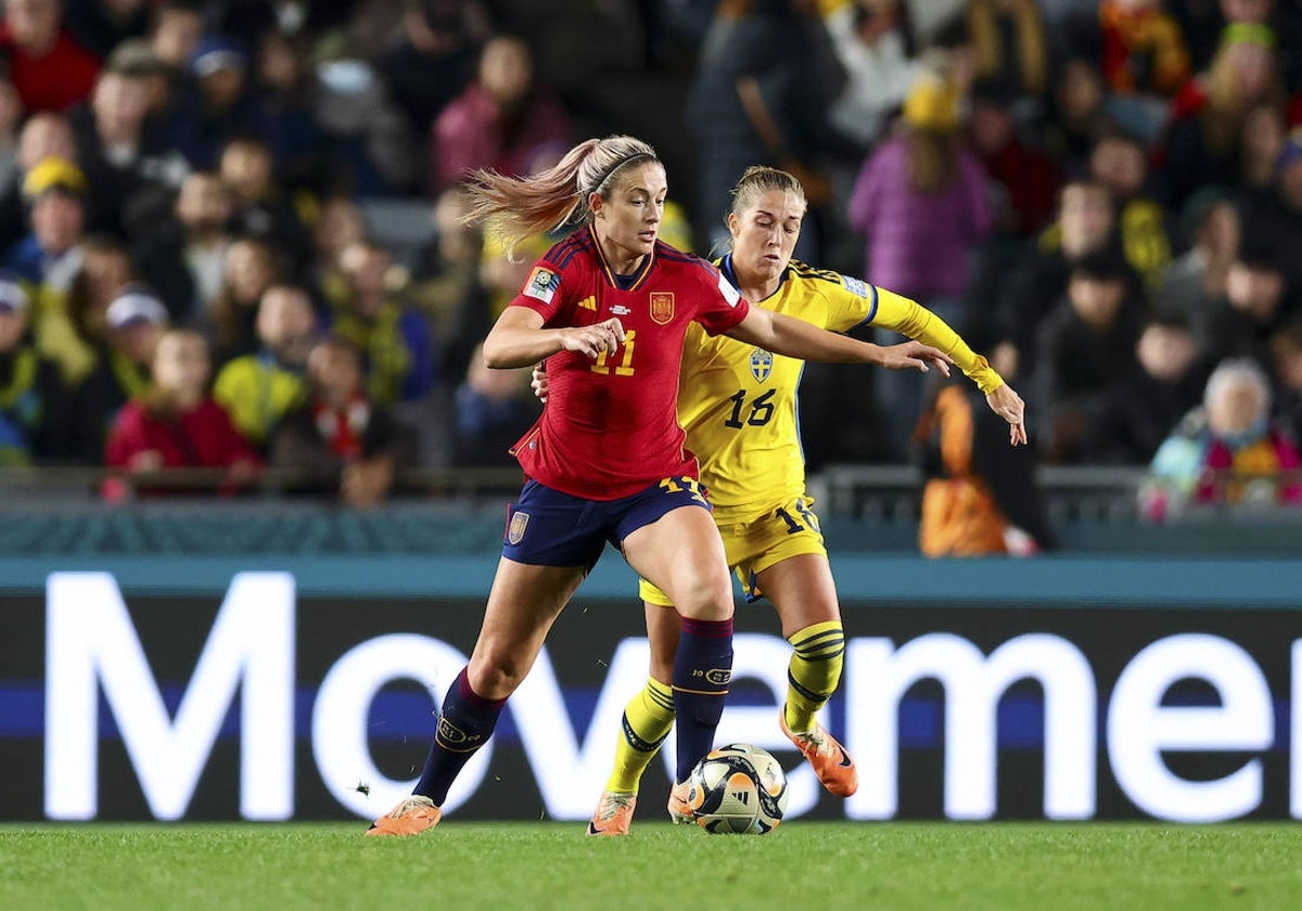 Alexia, durante el partido ante Suecia