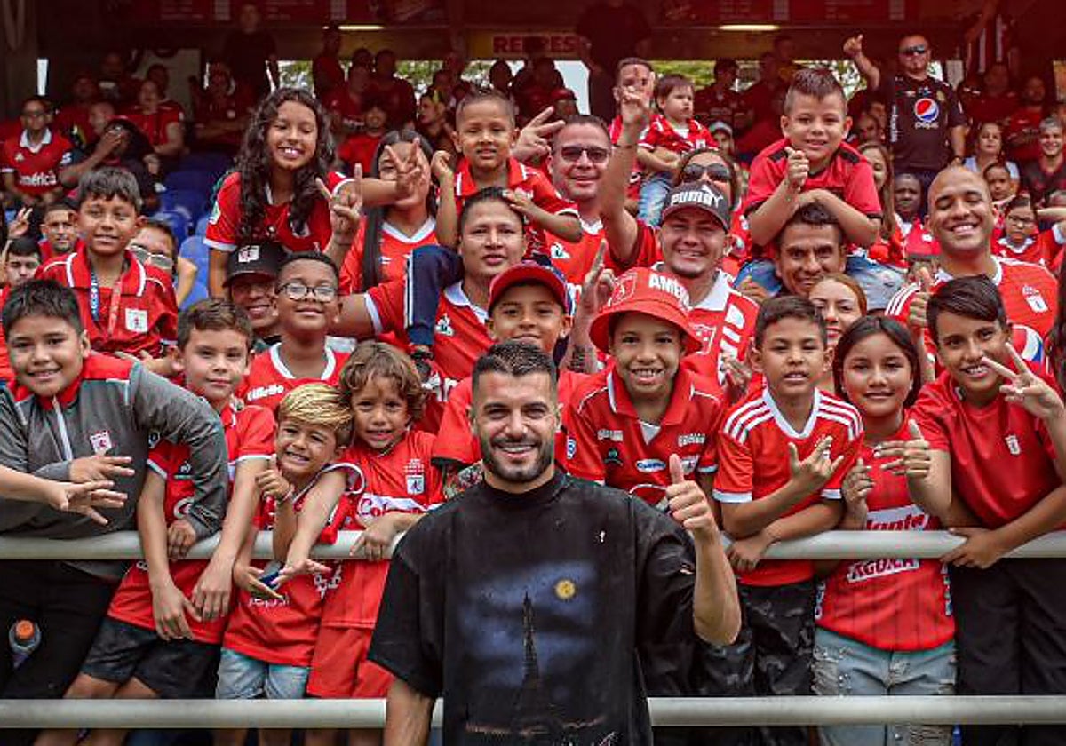 Falque, durante su llegada al club