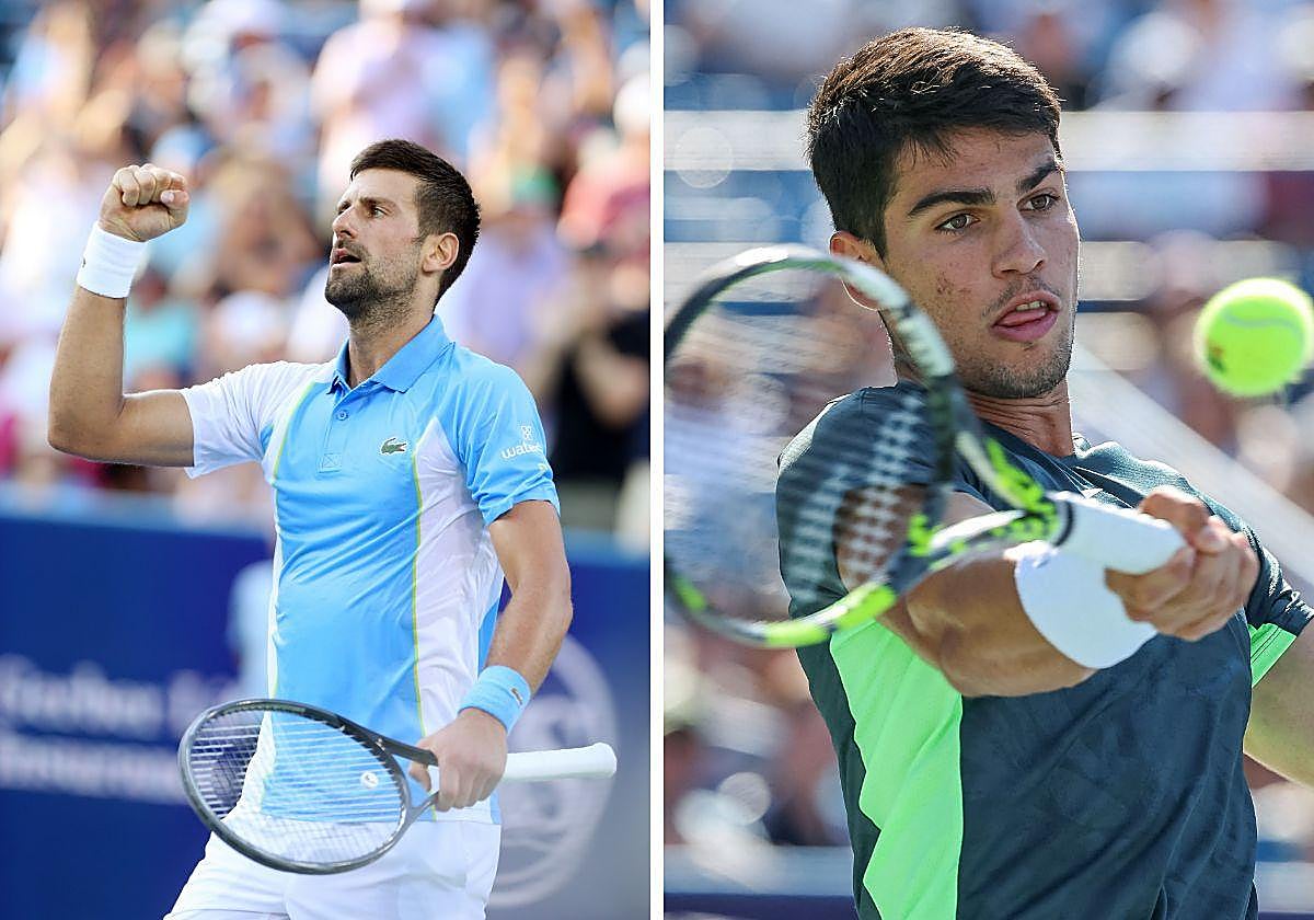 Alcaraz y Djokovic en la final