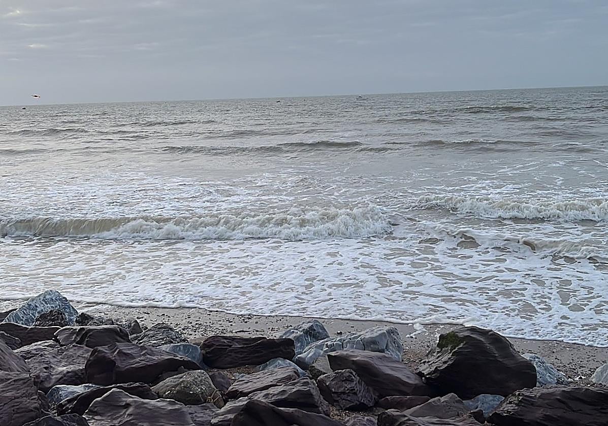 Imagen difundida por la cuenta de Ironman Ireland del estado del mar la mañana de este domingo