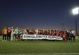 Jenni Hermoso reaparece en el palco de la final de la Women's Cup