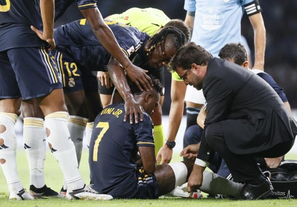 El Madrid pierde a Vinicius durante mes y medio