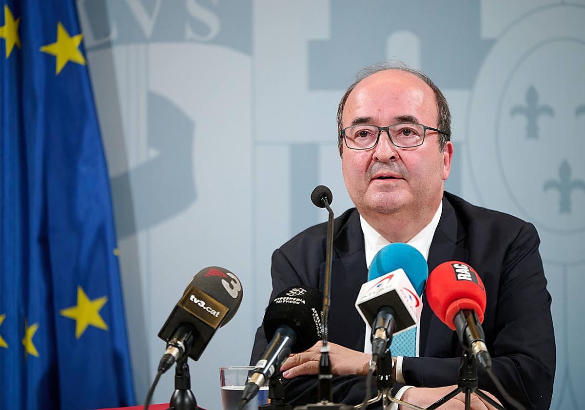 Mikel Iceta, durante la rueda de prensa en la que pidió la suspensión de Rubiales