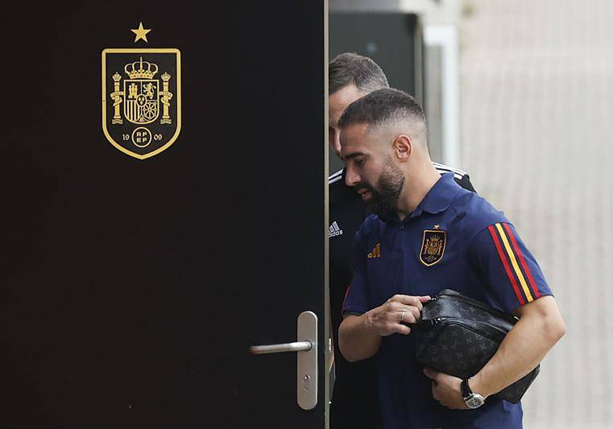 Carvajal, ayer en la selección