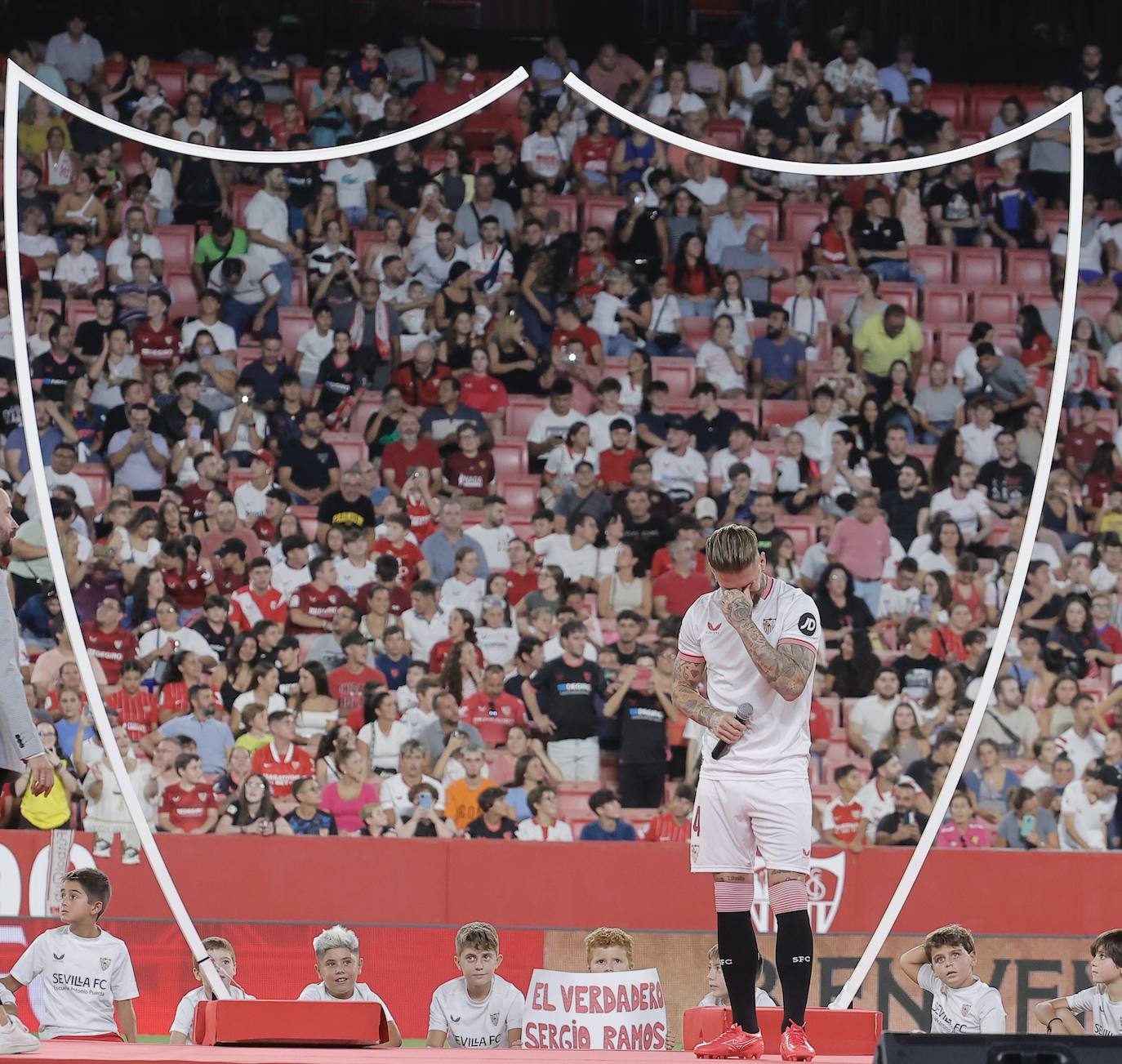 La presentación de Sergio Ramos como nuevo jugador del Sevilla FC