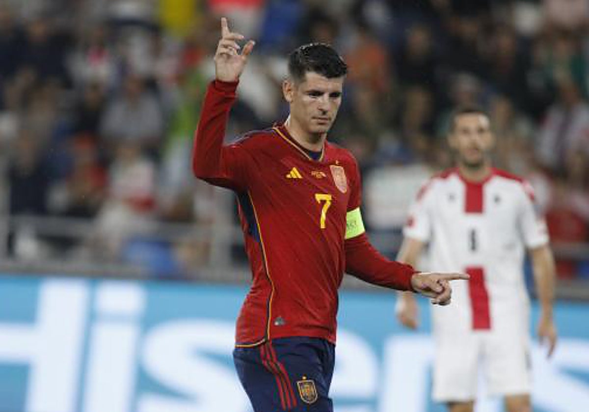 Álvaro Morata, en el partido ante Georgia