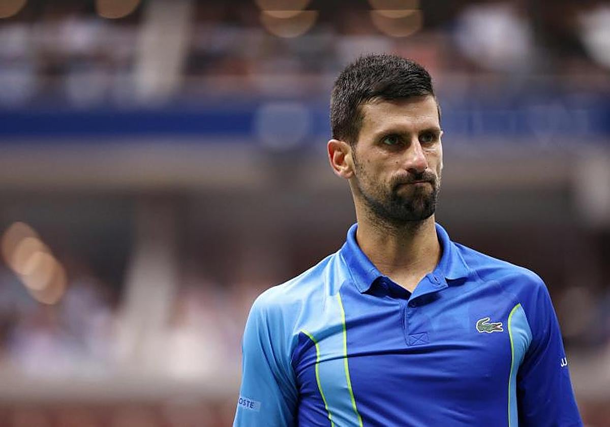 Novak Djokovic durante la final del Abierto de EE.UU.