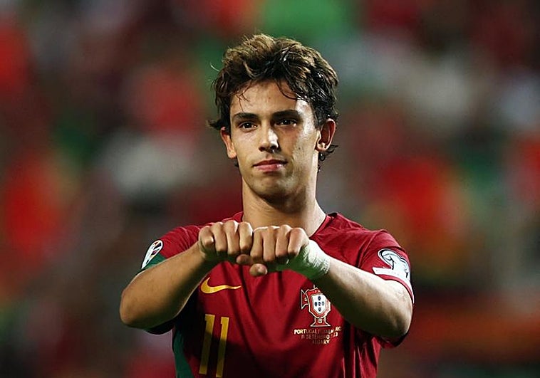Joao Félix celebra su gol ante Luxemburgo