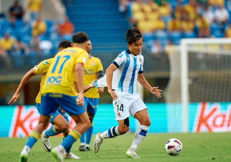Kubo, en un partido de Liga contra Las Palmas