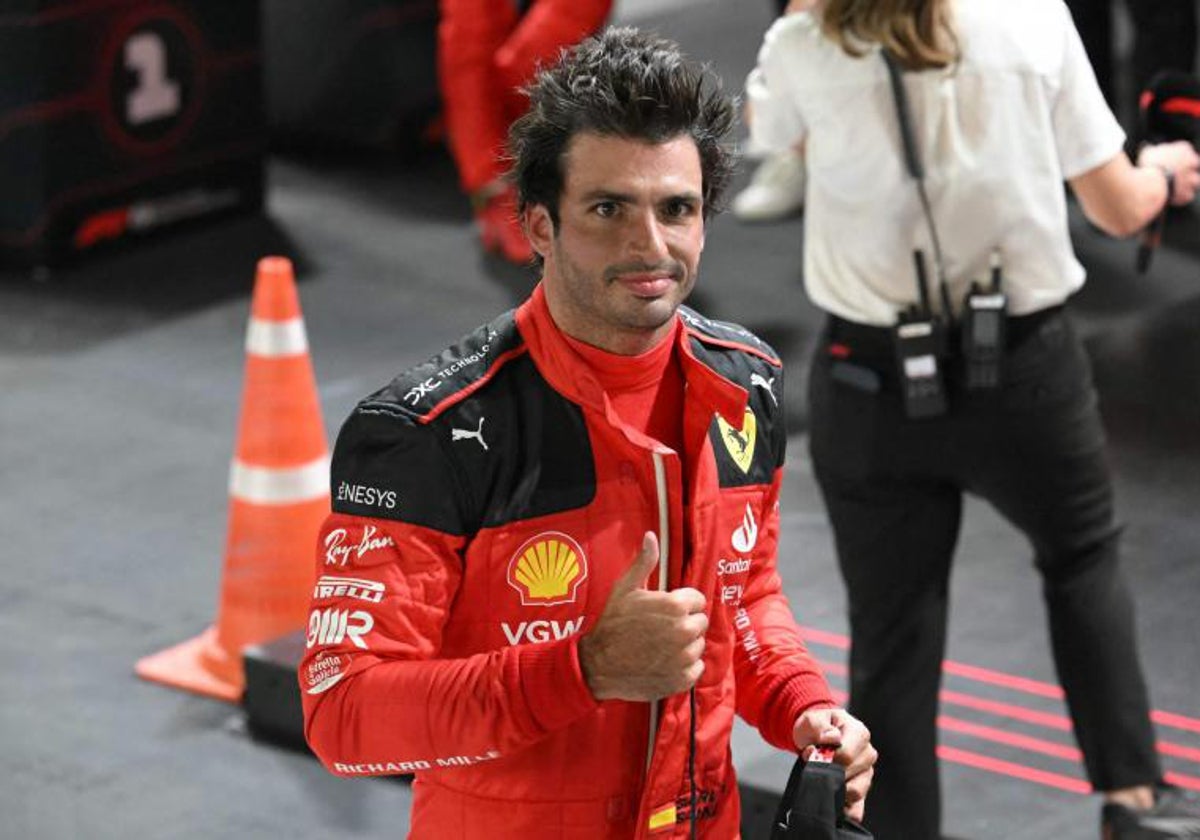 Carlos Sainz tras lograr la pole