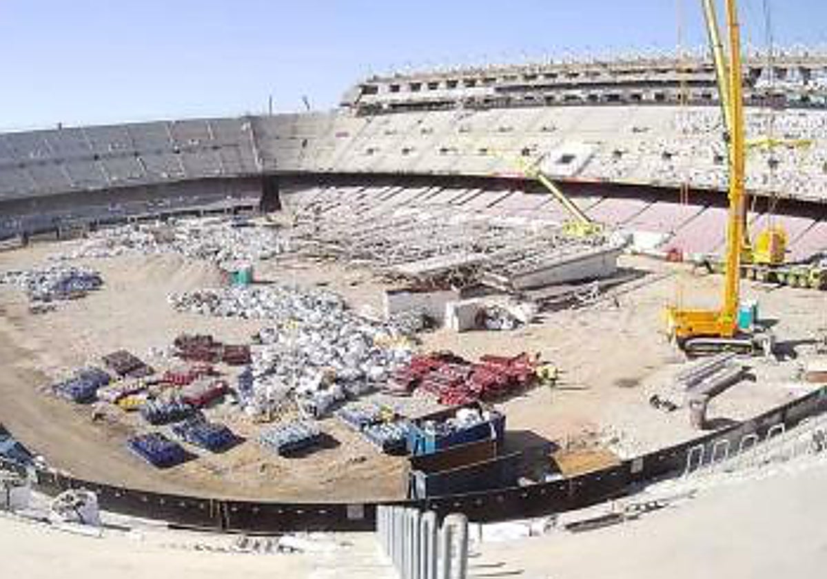 Imagen de las obras del Camp Nou