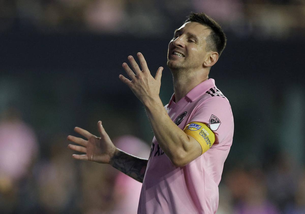 Lionel Messi, en el partido con Inter de Miami