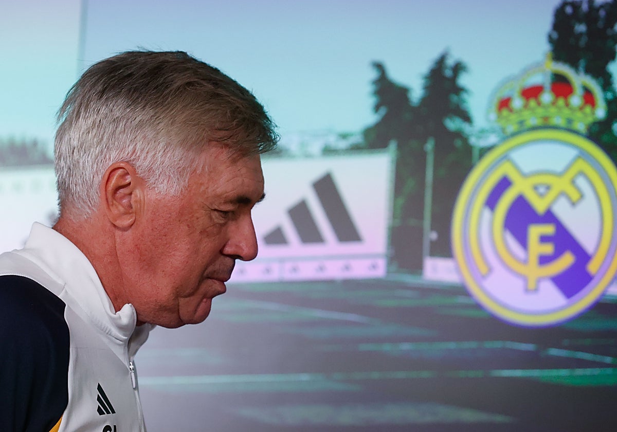 Carlo Ancelotti, en Valdebebas