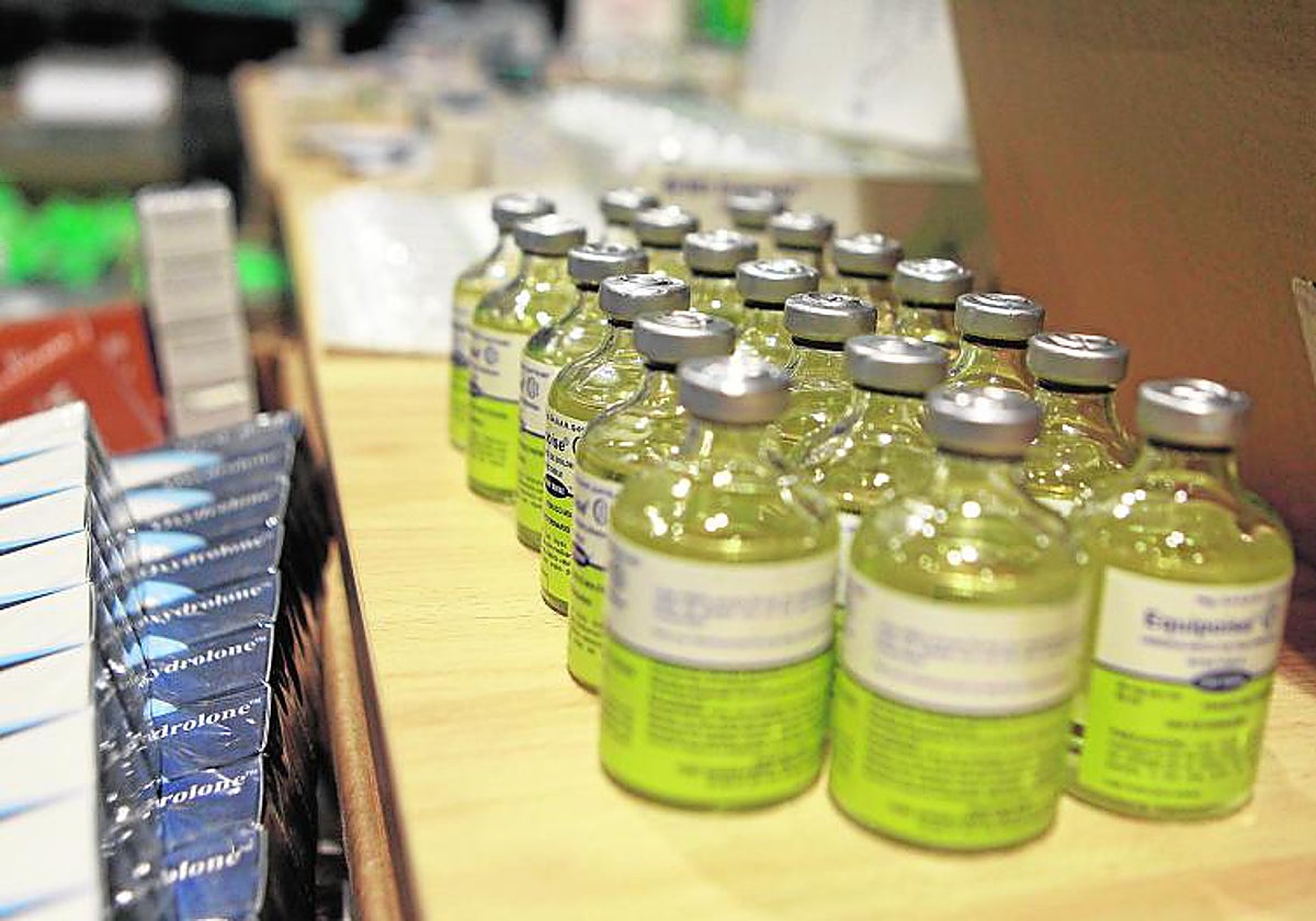 Muestras de anabolizantes incautados por agentes del orden