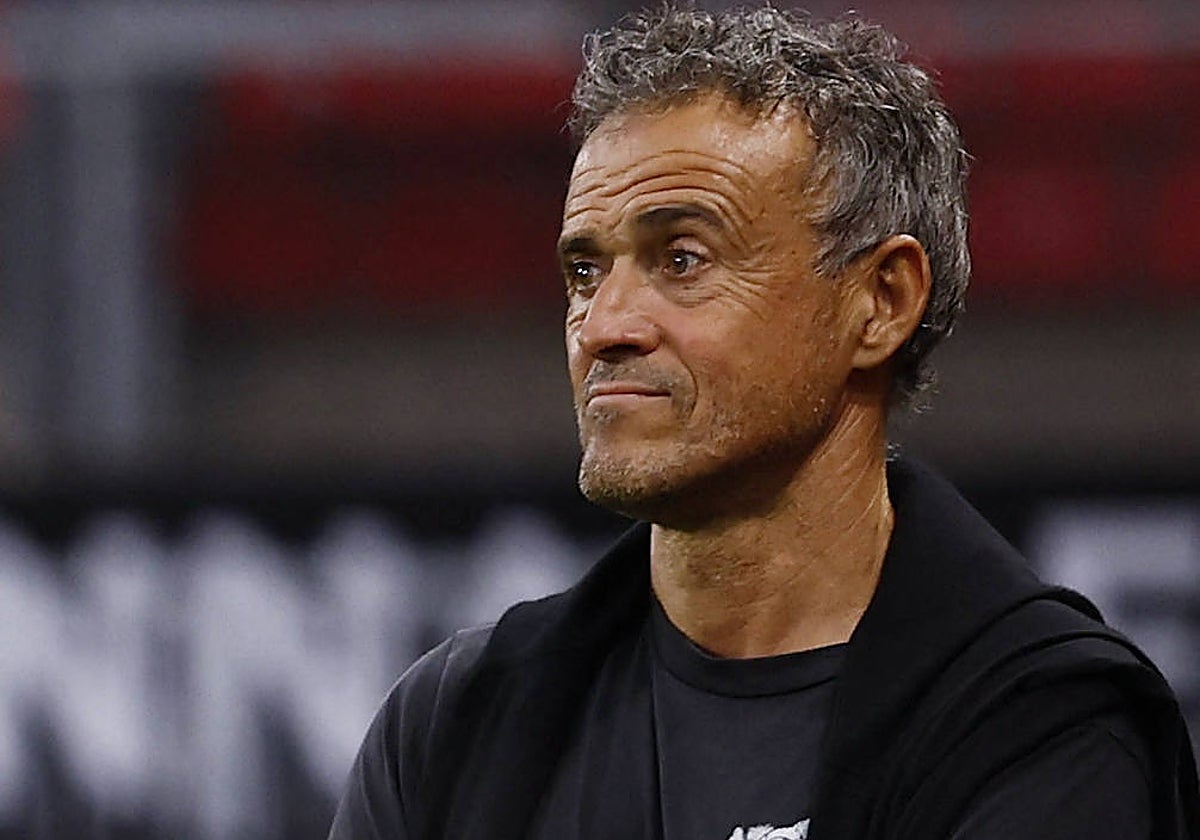 Luis Enrique, en un partido del PSG