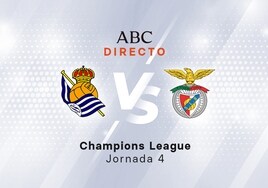 Real Sociedad - Benfica, estadísticas del partido de Champions