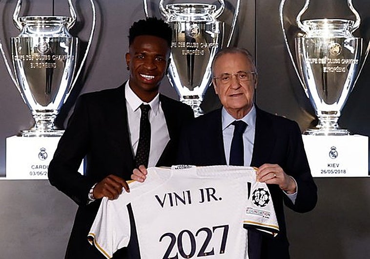 Vinicius y Florentino Pérez